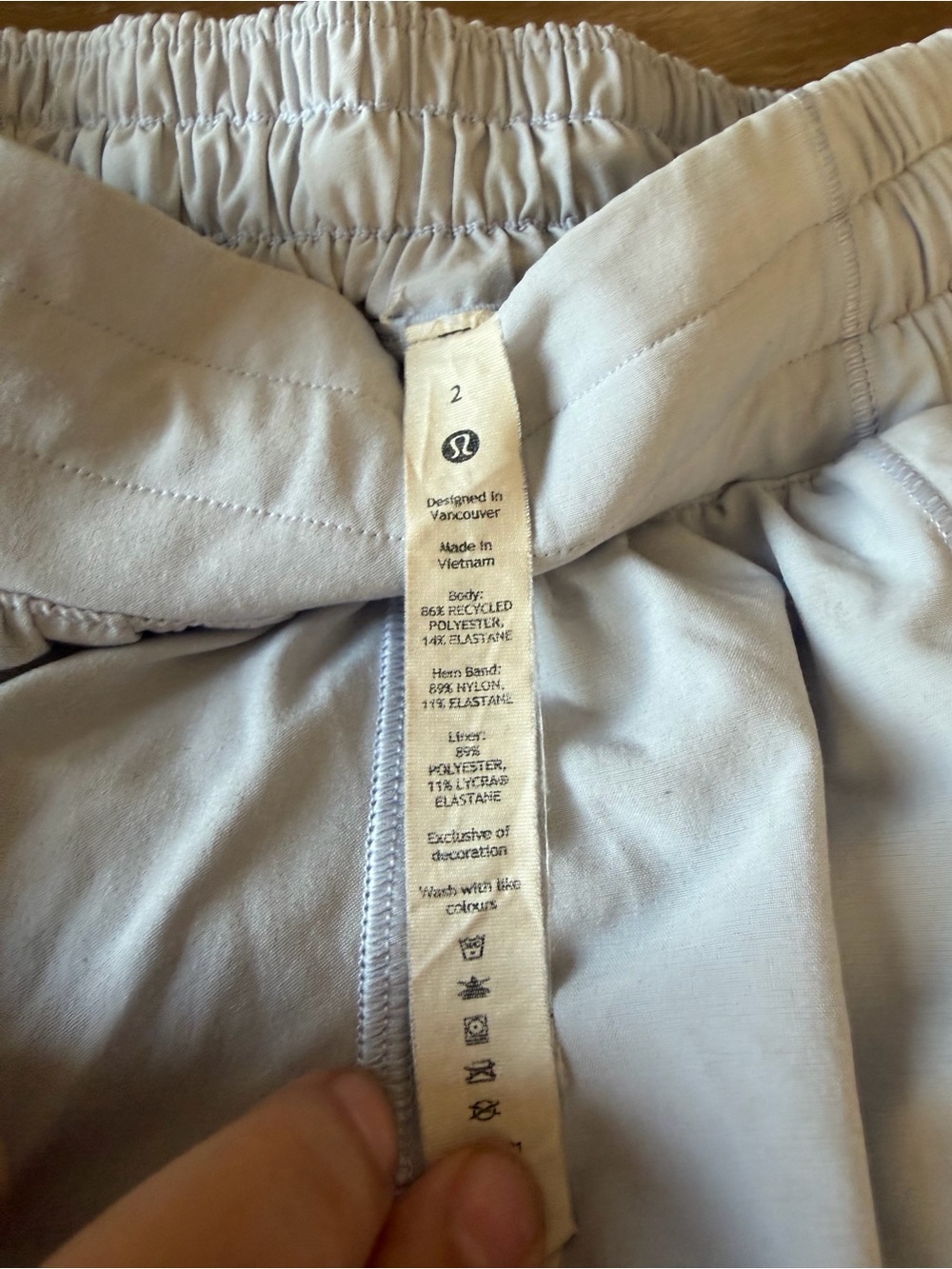 lululemon athletica White Women's Double-Layer Athletic Shorts - Picture 2 of 3